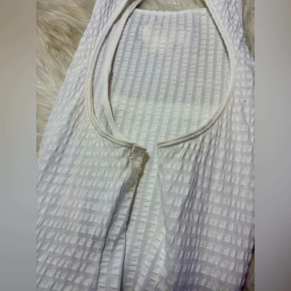 MAEVE White Textured Sleeveless Square-Neck Tank Top - Picture 7 of 7